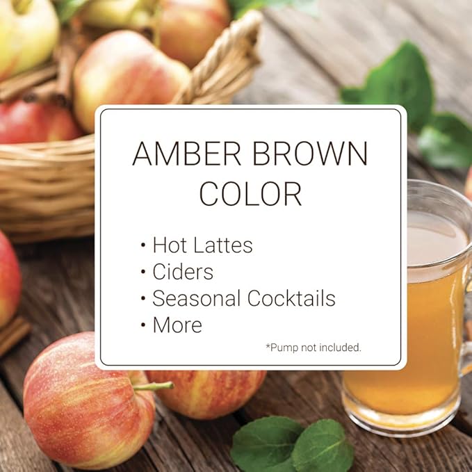 Monin - Caramel Apple Butter Syrup, Buttery Caramel and Cooked Apple Flavor, Natural Flavors, Great for Hot Lattes, Ciders, and Seasonal Cocktails, Non-GMO, Gluten-Free (1 Liter)