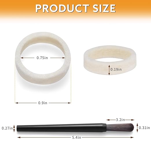 10 Pack Felt Washer Replacement & Espresso Grinders Cleaning Brush for Breville Espresso Machines Grinders BES870/ BES878/ BES880/ BES860/ BES840/ BES990/ BES980/ BCG820