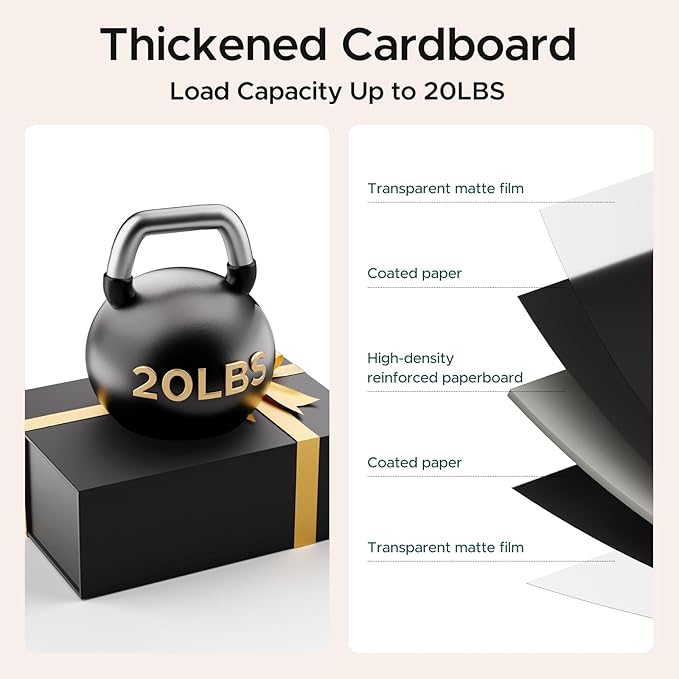 Large Black Gift Box with Lid: 13.5×10×5 Inches - Strong Magnetic Closure for Christmas Wedding Birthday Gifts – Perfect for Couples Friends Family