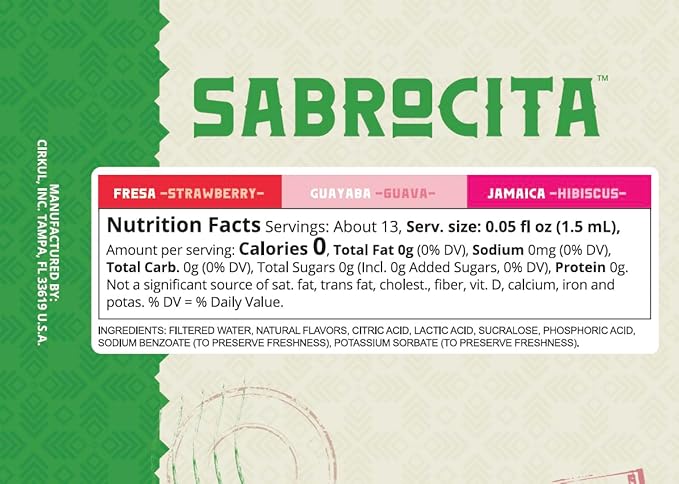 Cirkul Sabrocita Flavor Cartridge Variety Pack, 6-Pack (2 Strawberry, 2 Guava, 2 Hibiscus), No Sugar, Zero Calorie Drink Mix