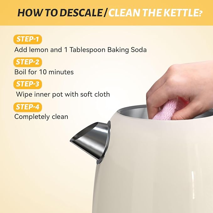 Electric Kettle, 1.8L/1200W, Stainless Steel, Control Buttons, Digital Display Panel, Keep Warm for 12 hours, Auto Shutoff, BPA-Free, Hot Water Kettle for Coffee & Tea, Electroplated handle