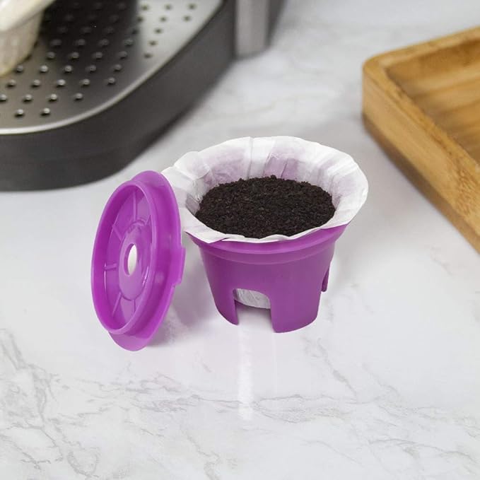 Cafe Filters Paper Liners for Reusable K Cup Coffee Pods by Perfect Pod - Fits All Brands, Compatible With All Refillable Capsules - Disposable Paper Filters (500-Ct)