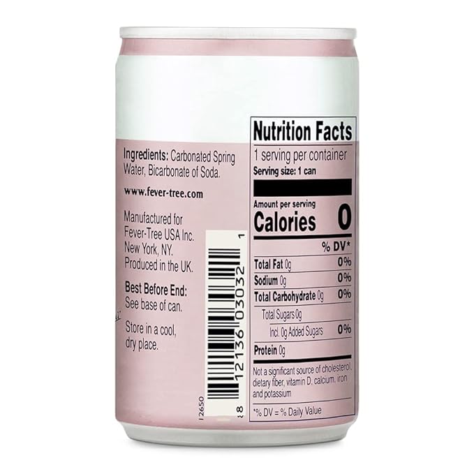 Fever-Tree Premium Club Soda Cans, 24pk/5.07 Fl Oz, No Artificial Sweeteners, Flavorings or Preservatives (Pack of 3)