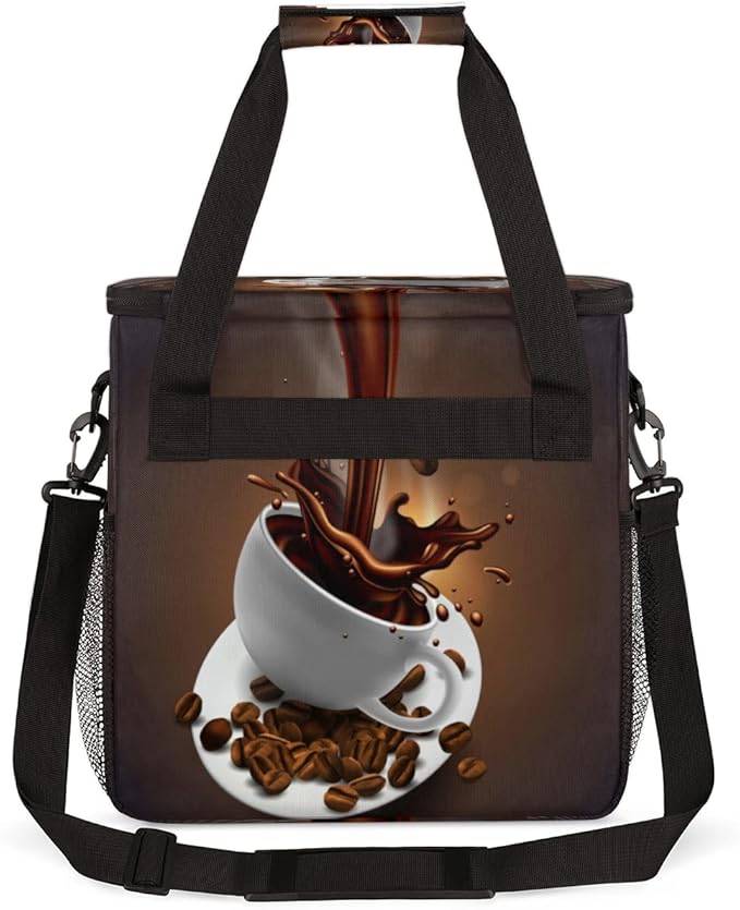 cfpolar Coffee Maker Storage Bag, Waterproof Travel Carrying Storage Tote Bag Organizer Case, Compatible with K-Mini or K-Mini Plus, And Suitable for Other Accessories， With Pockets for K-Cup Pods