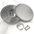 Round Cookie Cutters Set 12Pcs, Metal Cookie Cutters Sturdy Dough Molds with Case, Basic Biscuit Cutter for Fondant Pancake Baking Decorations Holiday Birthday Party