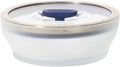 Anyday 4-Cup Microwave Cookware & Glass Container with Glass Lid, Plastic-Free Shallow Food Storage | Stackable Airtight Steamer with Vented Lid for Microwave-Safe Reheating, Steaming Vegetables