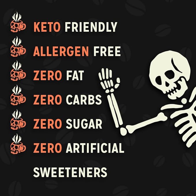 Bones Coffee Company Frankenbones, Hazelnut Chocolate Flavored Coffee Pods, Low Acid Medium Roast Single-Serve Bones Cups, Compatible with 1.0 & 2.0 K-Cups Brewers Coffee Maker, 12 Count