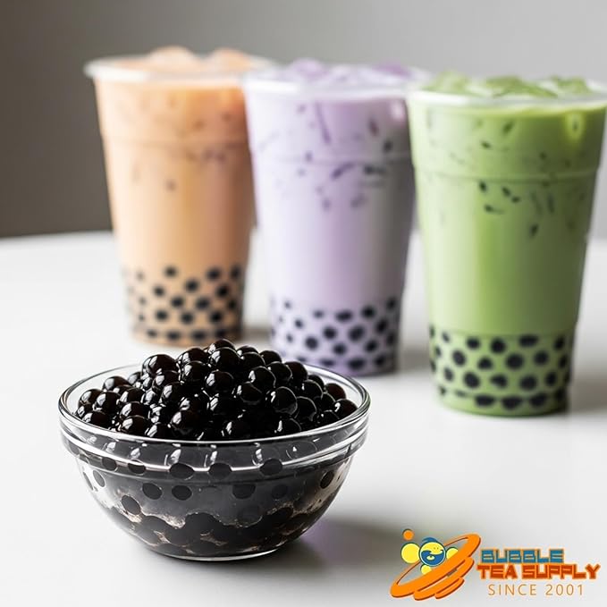 Black Tapioca Boba Pearls for Bubble & Milk Tea Unsweetened - 2.2 Lbs 20-30 Servings - Premium Chewy Black Tapioca Boba Bubbles For Beverages & Dessert Toppings For Pro Tea & Coffee Shops & Home Use