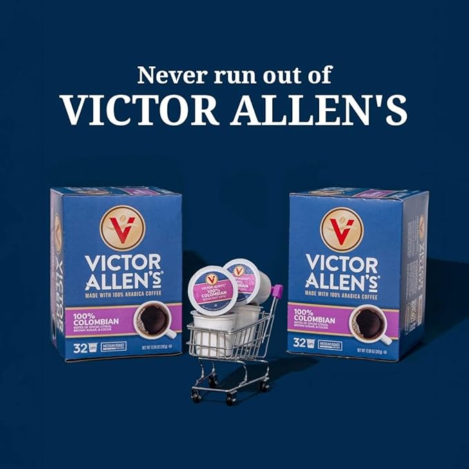 Victor Allen's Coffee White Chocolate Caramel Flavored Cappuccino, 42 Count, Single Serve Cups for Keurig K-Cup Brewers