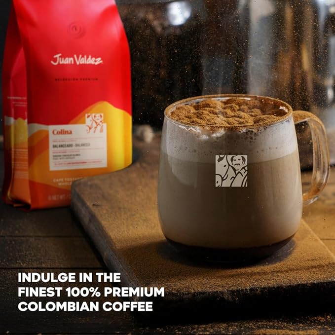 Juan Valdez Colina Whole Bean Coffee, Balanced Roast 16 OZ - Premium Colombian Coffee - Unique “Caracolito” beans produce a coffee of balanced flavor and mild texture (Pack of 2)