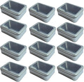 Pack of 12 Silver Rectangular Tin Container With Clear Lid, Multipurpose Tin Box, Festive Tin Box for Gift Giving, Cookies, Stationery & More - 7.25 x 5.25 x 2.25 Inches