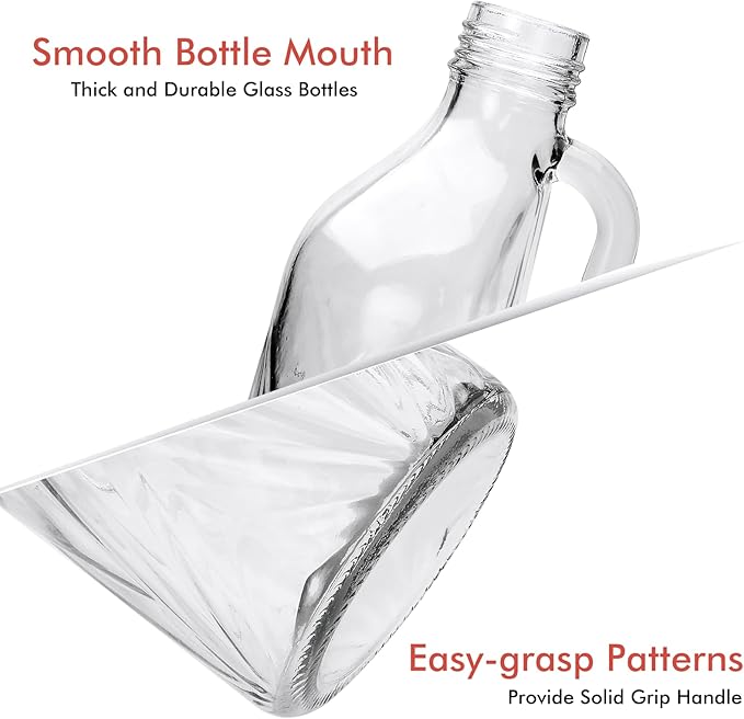 1 Pack 36oz Clear Glass Pitcher with Lid and Handle,Coffee Carafe Beverage Serveware,Water Jug for Making Tea and Juice