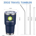 Personalized Tumbler with Pictures Text Logo,Print in USA,30oz Custom Coffee Tumbler with Lid & Straw,Double-layer Stainless Steel Custom Insulated Tumbler,Personalized Gifts As Birthday,Christmas