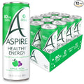 ASPIRE® Apple Acai, Healthy Energy Drink 80mg Natural Caffeine, Zero Sugar No Carbs Keto Friendly, 12 Pack Green Tea Sugar Free Drink Low Caffeine Zero Calorie