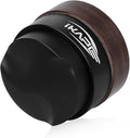 IKAPE 53MM Coffee Distributor, New Wooden Handle Design, Gravity Adaptive Espresso Distributor Fits All 54MM Espresso Portafilter, Compatible with 54MM Breville Bottomless Portafilter