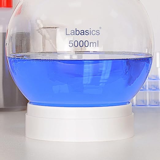 Labasics Plastic Flask Stand, Stackable Polypropylene Round Bottom Flask Stand Flask Holder for Round Bottom Flasks up to 10 L, 160 mm