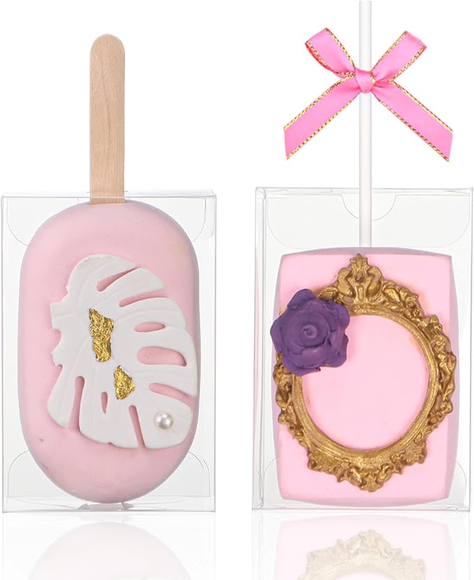 50pcs 3.5" x 2.4" x 1.38" Rice Krispie Treat Boxes & Macaron Boxes for Bridal Shower & Birthday Party