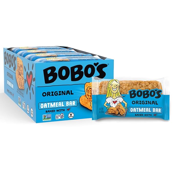 Bobo's Original Oat Bars, Gluten Free, Non-GMO, Whole Grain Oats, Pack of 12 | Snack Bars | On-the-Go | Made with Simple Ingredients
