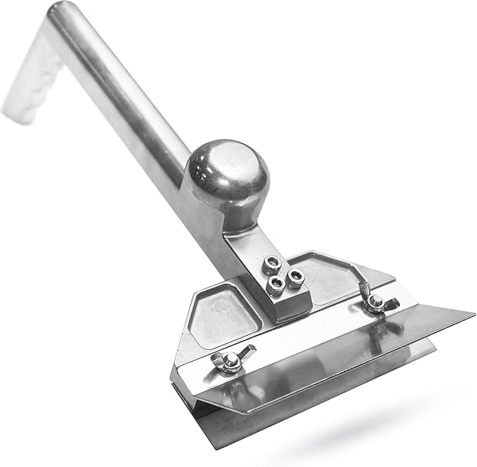 Professional Heavy Duty Grill Scraper for Flat Tops with Stainless Steel Scraper Blade, Flat Top Scraper for Griddle with Ergonomic Aluminum Handle, Ideal for Griddle, Outdoor Grill Cleaning