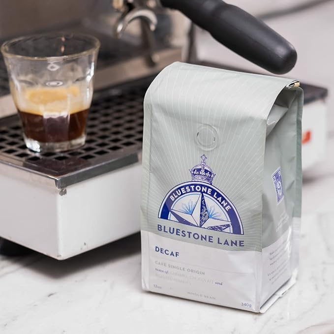 Bluestone Lane Coffee, Decaf Colombian Espresso Beans, Medium Roast, Whole Bean, 12 Ounce Bag, Fresh Roasted Single Origin (Pack of 2)