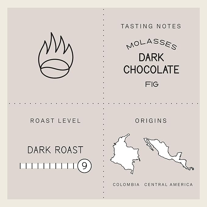 Verve Coffee Roasters Whole Bean Coffee Bronson Blend | French Dark Roast, Direct Trade, Resealable Pouch | Enjoy Hot or Cold Brew | Ideal for French Press | 12oz Bag