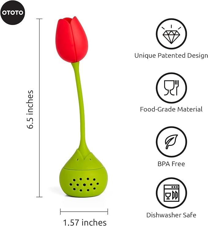 OTOTO Cute Tea Infuser - Loose Leaf Tea Steeper, Tea Accessories, Tea Diffusers, Tea Strainers, Cute Gifts, Tea Gift Set, Kitchen Gifts Cooking Gadgets