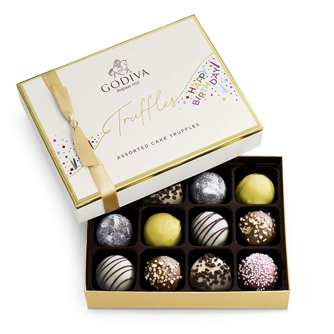 Godiva Chocolatier Birthday Truffles Assorted Chocolate Gift Box, 12 pc.