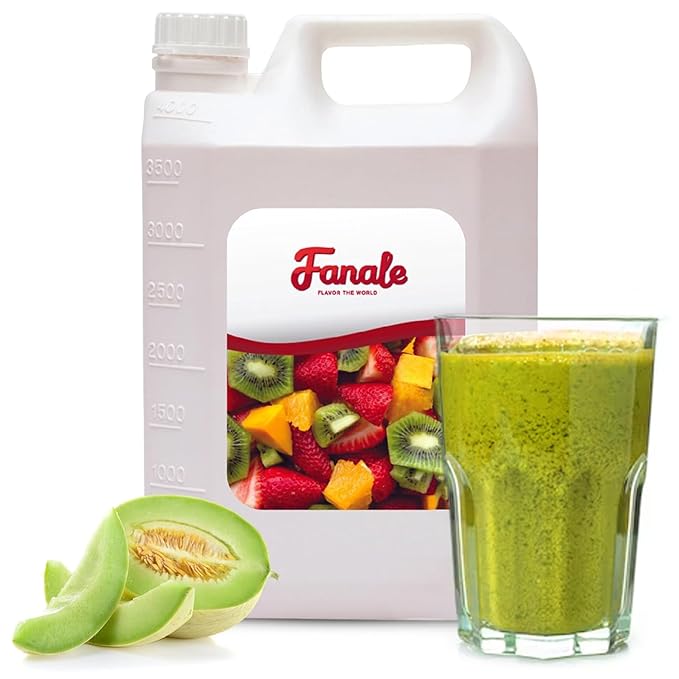 Fanale Premium Flavoring Concentrated Syrup for Bubble Tea 11 lb | Honeydew Flavor Syrup | for Boba Tea, Smoothies, Slushes, Desserts | 11lb | SRP070