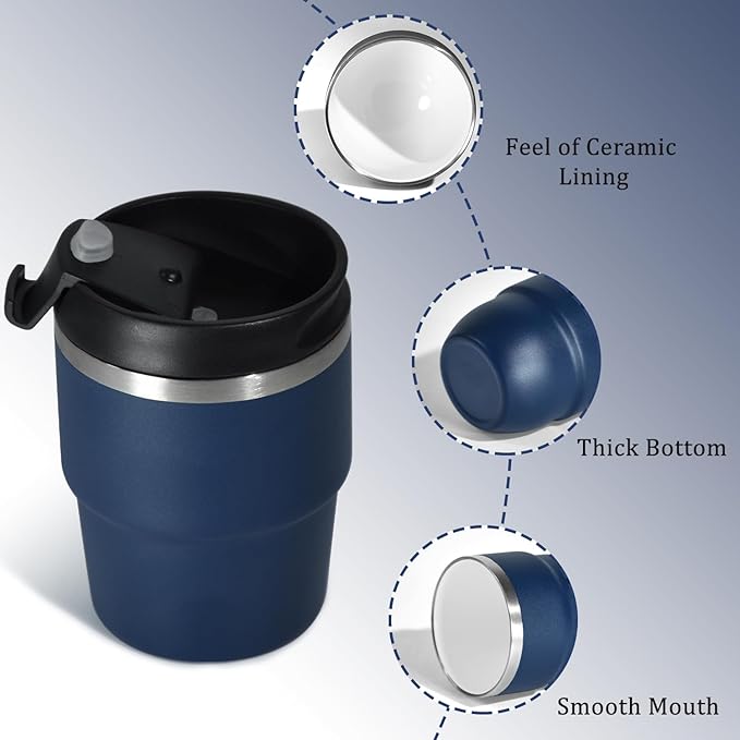 6oz Espresso Cups, Insulated Espresso Cups Set of 2, Expresso Shots Cup, Stainless Steel Shot Glasses for Coffee, Portable Espresso Travel Mug for Camping