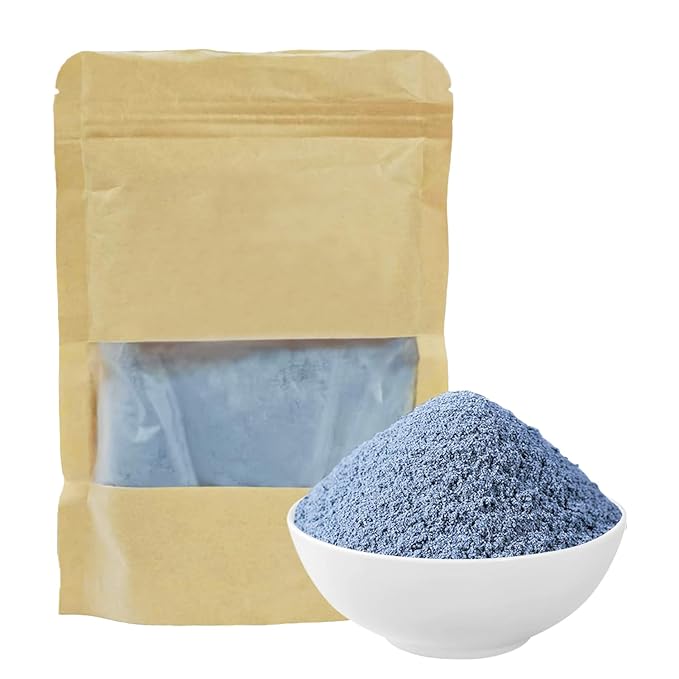 JTEDZI Butterfly Pea Flower Powder 3.5 Oz (100g) - Natural Blue & Purple Food Coloring - Blue Matcha Powder for Drinks, Baking, Smoothies, Beverages - No Sugar & Additives