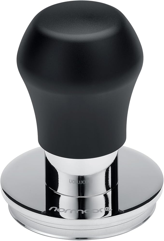 Normcore 51.5mm Coffee Tamper V4.1 Mini, Spring-Loaded Tamper with Click Feedback, Compatible with La Pavoni Professional PL, Europiccola EL, Black