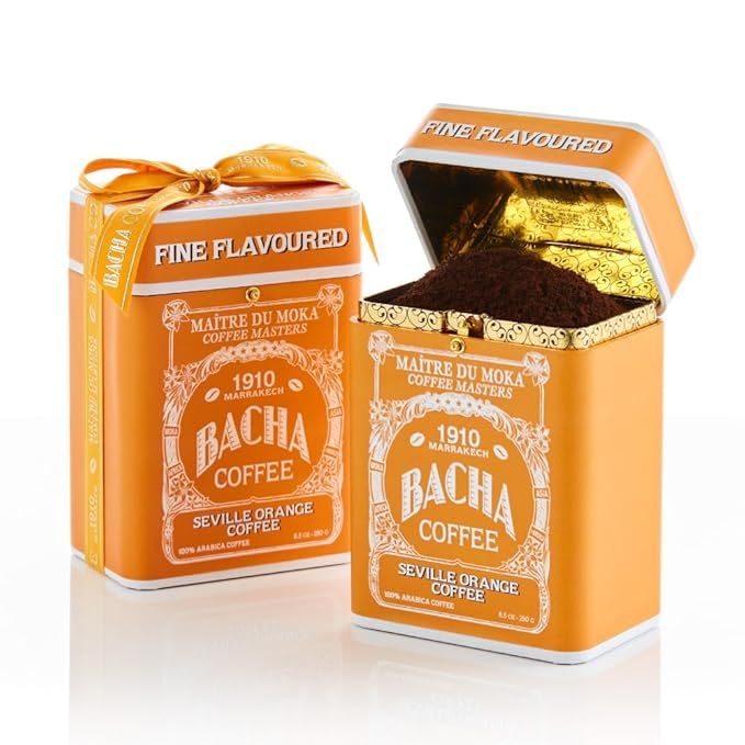 Bacha Coffee | Seville Orange Fine Flavoured Signature Nomad Collection, 100% Arabica Specialty Coffee, Ground Beans, Medium Roast, 250g
