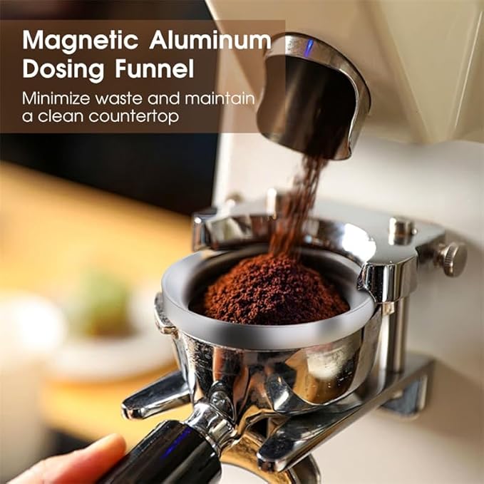 58mm Espresso Accessories Kit, Coffee Distributor and Tamper Leveler, WDT Tool and Dosing Funnel Set Fits Espresso Coffee Machines and 58 mm Portafilters