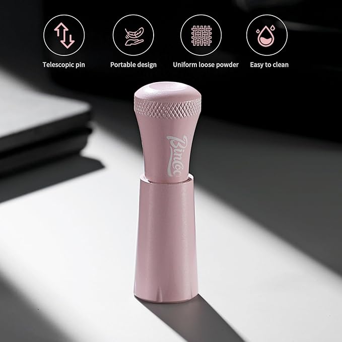 WDT Espresso Distribution Tool - Espresso Stirrer Tool For Barista, Espresso Tamper With Stainless Steel Retractable Needles (PINK)