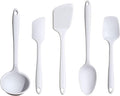 GIR: Get It Right 5 Piece Silicone Cooking Utensils Set - Ladle, Spatula, Flip, Spoon & Spoonula, Non-Stick, Heat Resistant, Dishwasher Safe, Silicone Kitchen Utensils, BPA & BPS Free - Studio White