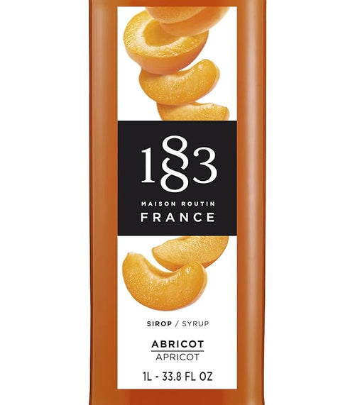 1883 Apricot Syrup for Drinks, Made in France, 1 Liter Glass Bottle
