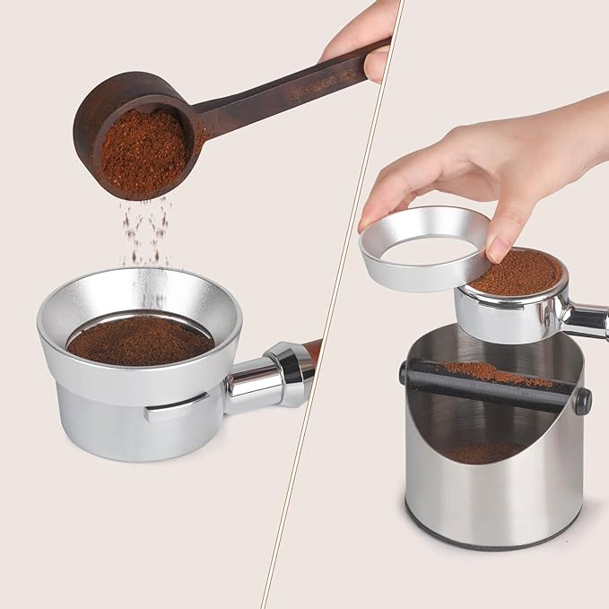 58mm Portafilter Funnel with Magnetic, Lightweight Aluminum Espresso Funnel