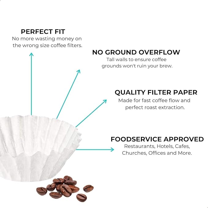 Coffee Filters, 8/12-Cup Size, 300/Pack (Authorization Seller)