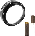 54mm Espresso Dosing Funnel: Coffee Dosing Funnel for Breville - 54mm Portafilter Funnel Magnetic Coffee Dosing Ring Aluminium Metal | Espresso Machine Accessories Bundle Including Espresso WDT Tool