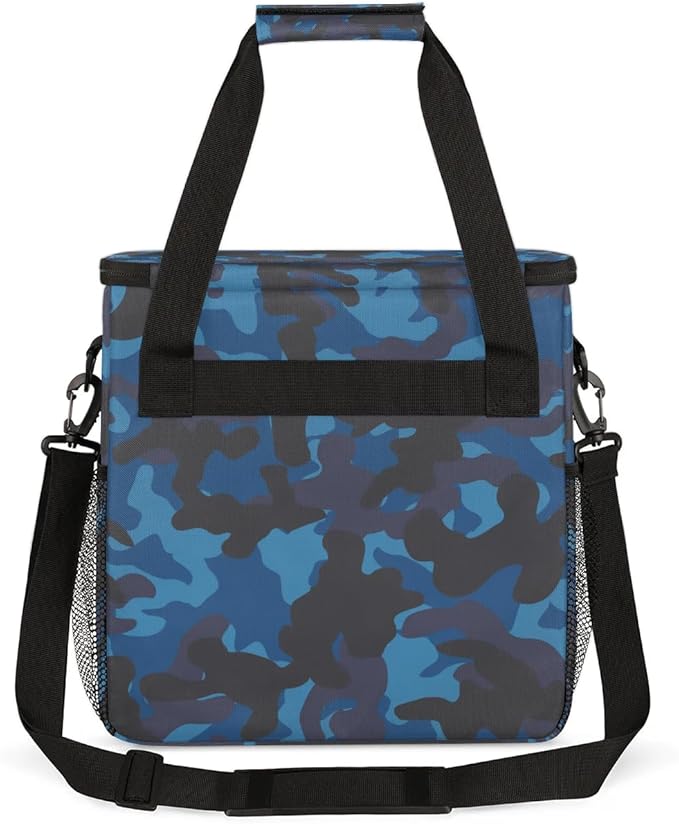 Camouflage Basket Coffee Maker Carring Bag Travel Carrying Storage Tote Bag Compatible with Keurig K-Mini or K-Mini Plus Portable Single Serve Coffee Brewer Case with Pockets for K-cup Pods