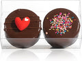 RomanticBaking 37 Pack 4.17" x 2.16" x 1.37" Macaron Boxes for 2 Chocolate Covered Oreo Brownie Truffle Treat Pastry Boxes for Christmas