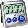 Elegant Digital Kitchen Timer Stainless Steel - Plumberry - Strong Magnetic Back - Kickstand - Loud Alarm - Large Display - Auto Memory - Auto Shut-Off - Model eT-24 (Plumberry) by eTradewinds