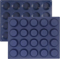 Silicone Tart Mold for Baking, Mini Tart Pan, 2 Inch Mini Pie Pans for Mince Pie, Fruit Pie, Blue(2, 2 INCH)