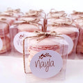 RomanticBaking 100 Pack Bulk 2x2x2 Inch Clear Gift Boxes Macaron Boxes Small Chocolate Bomb Boxes Birthday Wedding Party Favor Boxes