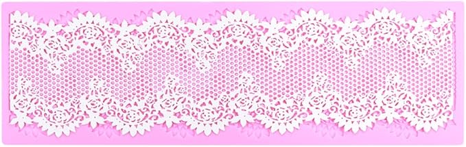 Embossing Lace Fondant Mold, Silicone Molds for Cake Decorating Tool, Multi Circle Flowers Lace Mat Wedding, Cake Lace Molds