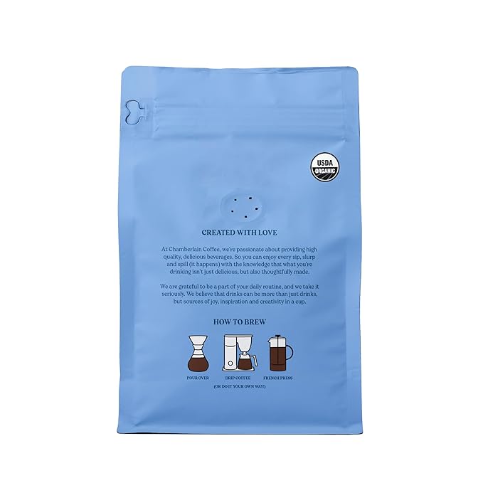 Chamberlain Coffee Squeaky Squirrel Caramel Blend – Medium Roast Ground Coffee, Rich and Creamy with Notes of Caramel and Butterscotch, Freshly Roasted in California - 10 oz