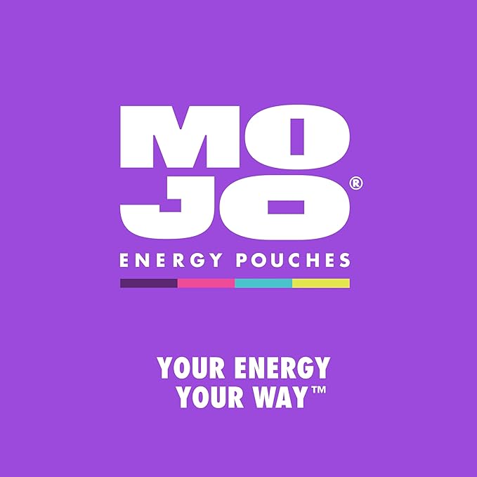 MOJO Energy Pouches Blue Raspberry Flavor, 50 mg per Caffeine Pouch, 15 Pouches, 5-Pack