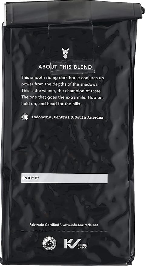 Kicking Horse Coffee, 454 Horse Power, Dark Roast, Whole Bean, 10 oz - Certified Organic, Fairtrade, Kosher Coffee 10 Ounce (Pack of 6)