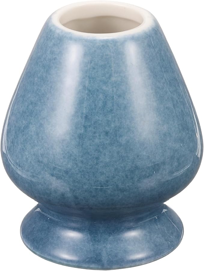 HARFINGTON Ceramic Chasen Stand 70mm Matcha Whisk Holder Teas Set Whisks Stand Traditional Matcha Tea Chasen Holder Tea Set Accessories for Tea Tasting, Blue