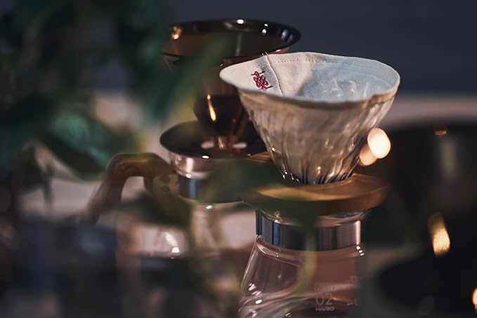 (3-PACK) ATHIA coffee filter for Chemex, Hario V60, 100% cotton Reusable Cone Shape Cloth Filter, 3-pack for 1-4 Cup Pour-over Drippers, Eco-friendly Alternative to Paper Filters